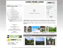 Tablet Screenshot of lankaprimelands.com